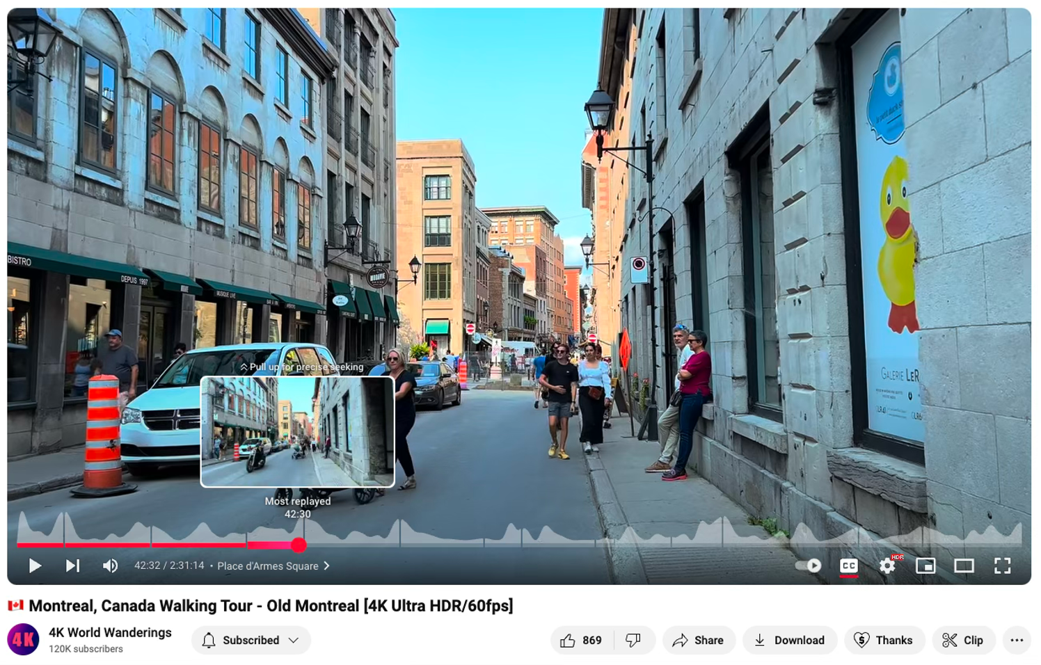YouTube Replay Heatmap Example